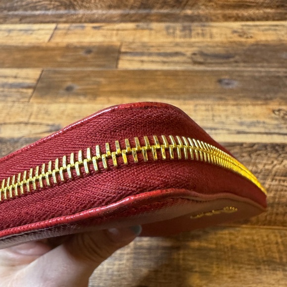 Prada Saffiano Leather Zippy Long Wallet Red Full Set With Authenticity Card - Picture 7 of 16